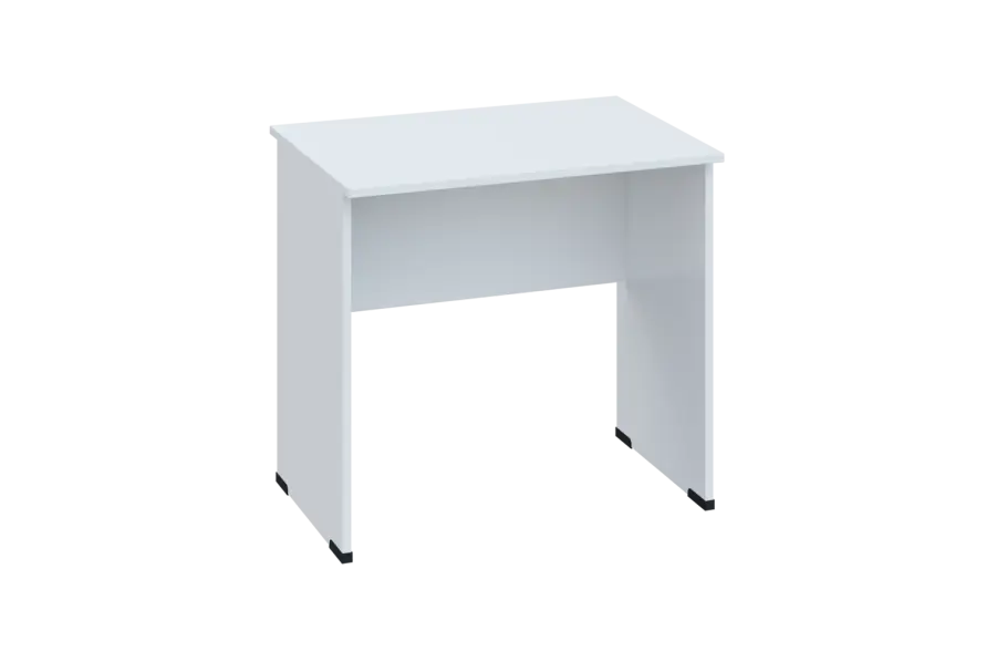 EPL 16 - 8 stůl kancelářský, dřevěná podnož, deska 18 mm, široký 800 mm, bílá